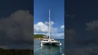 Walking on Beautiful Bolongo Bay Beach Resort in St. Thomas U.S. Virgin Islands.