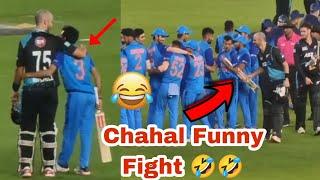 Yuzivendra Chahal Funny Fight with Daryl Mitchell for Bat  Chahal Tv Funny Viral video