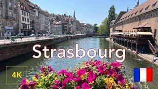 Strasbourg walk  France travel guide 4k  sightseeing  summer walking tour historic old town city