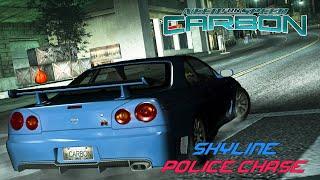 Need For Speed Carbon  Nissan Skyline GT-R R34 Police Chase - Heat 1-5 2900.53