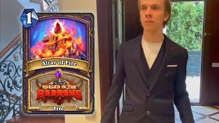 ALTAR OF FIRE New Card Reveal  Forged in the Barrens  Thijs Hearthstone