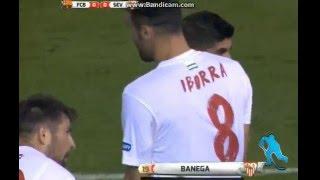 Эвер Банега получил красную карточку в финале Кубка Испании  Барселона - Севилья  22.05.2016