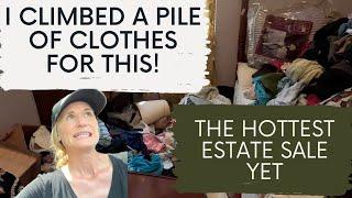 I climbed MOUNTAIN of clothes for this Come Shop an Estate Sale With Me