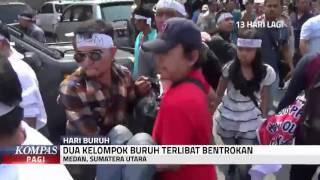 Demo Buruh di Medan Ricuh