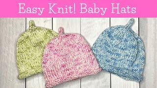 HOW TO KNIT an EASY BABY HAT on Double Pointed Needles