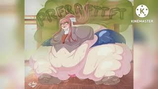 huge monika stomach growling and farting