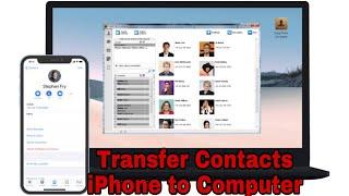 How to Transfer Contacts from iPhone to Computer  How to import icloud Contacts iPhone to laptop