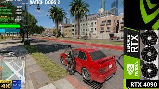 Watch Dogs 2 Ultra Settings HD Textures 4K  RTX 4090  i9 13900K 5.8GHz