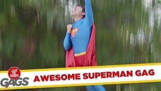 Flying Superman Prank