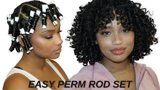 EASIEST PERM ROD TUTORIAL FOR PERFECT & BOUNCY CURLS  NATURAL HAIR CARE