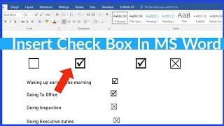 How To Insert Check Box in Microsoft Word  How To Put Tick Box in Word