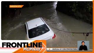 Kotse nahulog sa creek matapos anurin ng rumaragasang baha  Frontline Pilipinas