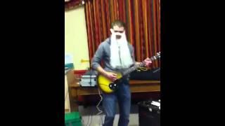 Nick rocking out zz top style