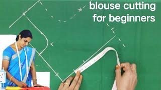 Blouse cutting for beginners  simple blouse cutting  in Tamil  easy blouse cutting for beginners