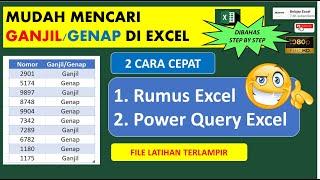 2 Cara Mudah dan Cepat Mencari Data Ganjil  Genap di Excel