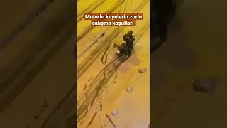 Motorlu kuryelerin karla mücadelesi Karda böyle kaydı Kötü havalarda lütfen sipariş vermeyin