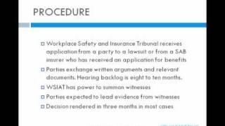 Workers Comp for Insurers - Part 9. The Procedure for WSIAT in Ontario