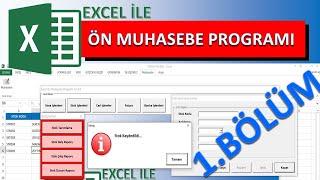 Excel ile Ön Muhasebe Programı 1.Bölüm Form Tasarımları Stok Kayıt  Pre-Accounting with Excel