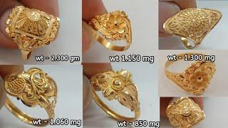 Light weight gold Ladies Ring Designs Price - 4670 रु  Trendy gold ladies ring Collection 