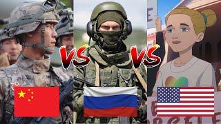 Military Recruitment Ads CHINA vs RUSSIA vs USA #shorts
