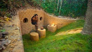 I Built The most Secret Underground Villa by Ancient Skills Jungle Survival Builder