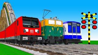 踏切アニメ あぶない電車 TRAIN Climbing moutain  Fumikiri 3D Railroad Crossing Animation # train #1