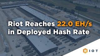 Riot Reaches 22.0 EHs in Deployed Hash Rate Exceeding Q2 2024 Target