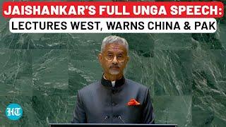 Jaishankar UNGA Full Speech Schools West Warns China-Pakistan Talks Israel-Gaza Russia-Ukraine