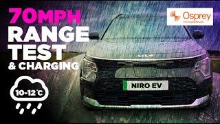 NEW Kia Niro-EV 70 mph Motorway Range Test and DC Charging Session