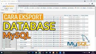 Cara Export Database MySQL di PHPMyAdmin