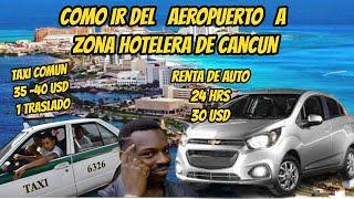 Como llegar DEL AEROPUERTO DE CANCÚN HASTA LA ZONA HOTELERA. . CANCÚN  2024