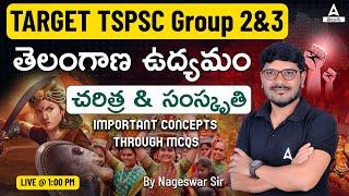 TSPSC GROUP 2&3  TELANGANA HISTORY CULTURE & MOVEMENT  BY NAGESHWAR SIR  ADDA 247