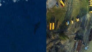 A Satellite Photo of Megalodon?  Shark Week