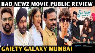 Bad Newz Movie Public Review  Gaiety Galaxy  Vicky Kaushal  Ammy Virk Tripti Dimri Karan Johar