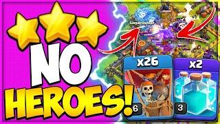 Overpowered No Hero 3* Attack You Will Love TH10 Electrone LaLoon Attack Strategy in Clash of Clans