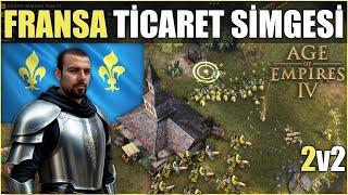 Age of Empires IV Fransa Ticaret Simgesi vs Mali malili taktiği 2v2  AoE4 Fransa Altay