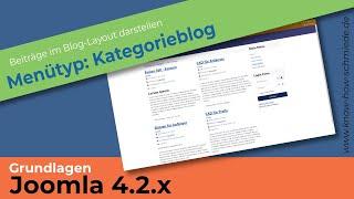 Joomla 4 - Beiträge las Kategorie-Blog verwalten - Kategorieblog für Joomla 4 Einsteiger