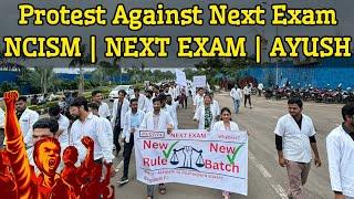 NEW BATCHES NEW RULES  ALL INDIA AYUSH STUDENTS PROTEST AT JANTRA MANTRA DELHI #news#shorts #next