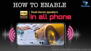 Dual speaker music play one time  uper speaker kaise band kare  mobile ka dono speaker kaise chalu