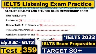 IELTS Listening Practice Test 2023 with Answers Real Exam - 359 