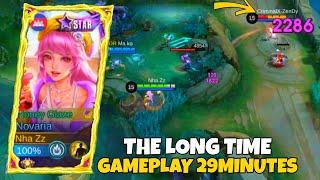 NOVARIA LONG TIME GAMEPLAY VS 5 PRO PLAYER NOVARIA BEST BUILD & EMBLEM 2024 MLBB