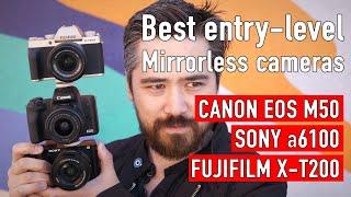 Best Entry-level APS-C Mirrorless Camera Canon EOS M50 Sony a6100 Fujifilm X-T200