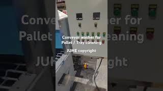 Conveyor washer for pallets trayplastic boxesturnover boxes dirts removal mass cleaning