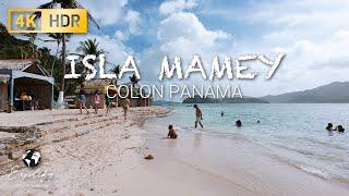 Isla Mamey Colon Panama  Walking Tour of Tropical beach island in Caribbean 4K HDR 60