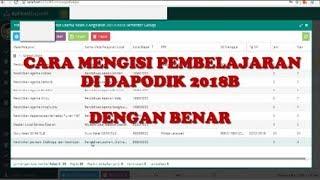 Cara Pengisian Pembelajaran Di Dapodik 2018b Panduan Lengkap