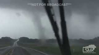 5-6-15 Lincoln KS Multi-Vortex Tornado CLOSE RANGE *Mike Hollingshead*