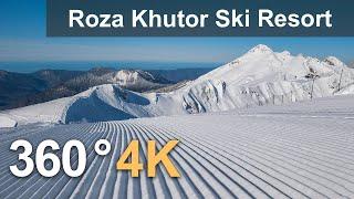 Rosa Khutor Ski Resort. Southern slope. Sochi Russia. 360 video in 4K