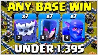 Any Base Win Under 1.39S  TH12 Yeti Witch Bowler Attack  Best Th12 Ground Attack Strategy Coc