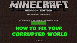 Minecraft Bedrock - How To Fix Your Corrupted World - Guide