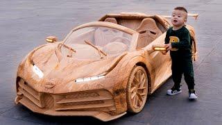 Wood Carving - CR7s Bugatti Centodieci - ND WoodWorking Art